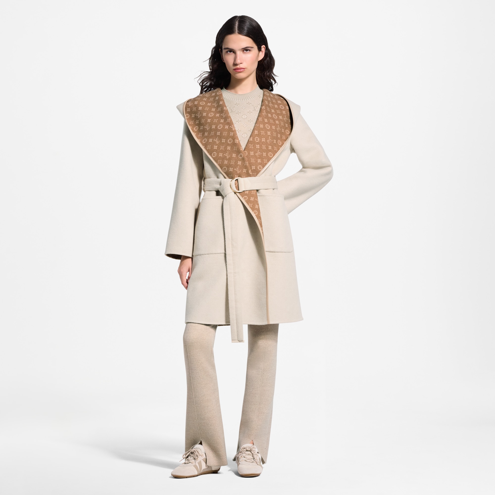 Reversible Signature Hooded Wrap Coat - Ready-to-Wear 1AKEXW